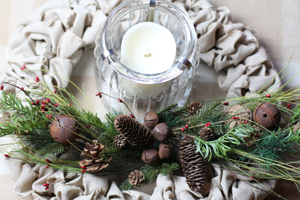 how to make a burlap wreath how to make a wreath how to make a holiday wreath holiday wreath tutorial DIY wreath tutorial burlap wreath door wreath table centerpiece