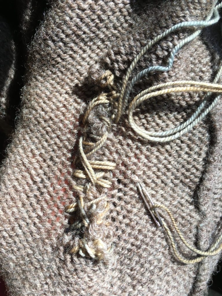 Best way to mend a hole in my lamb's wool sweater? : r