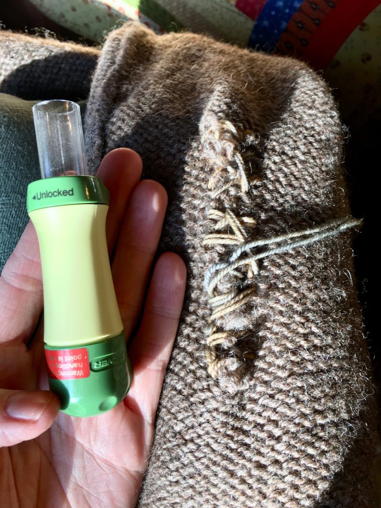 Best way to mend a hole in my lamb's wool sweater? : r