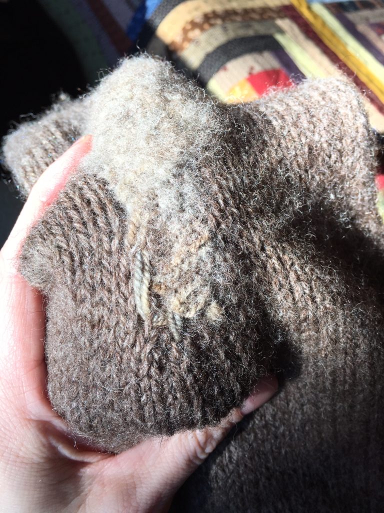 Best way to mend a hole in my lamb's wool sweater? : r