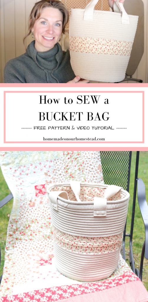 Bucket tote bag outlet pattern