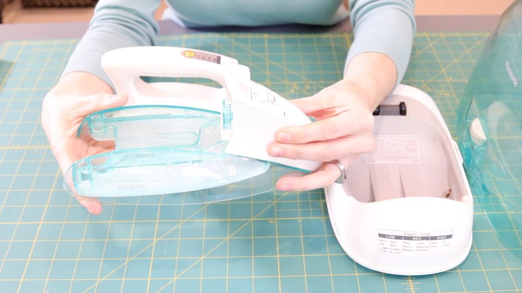 The water chamber on the Panasonic iron is removable for easy filling. 