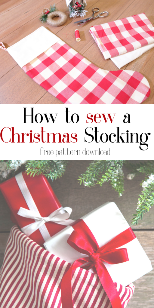 How To Make A Lined Christmas Stocking | Homemade on our Homestead