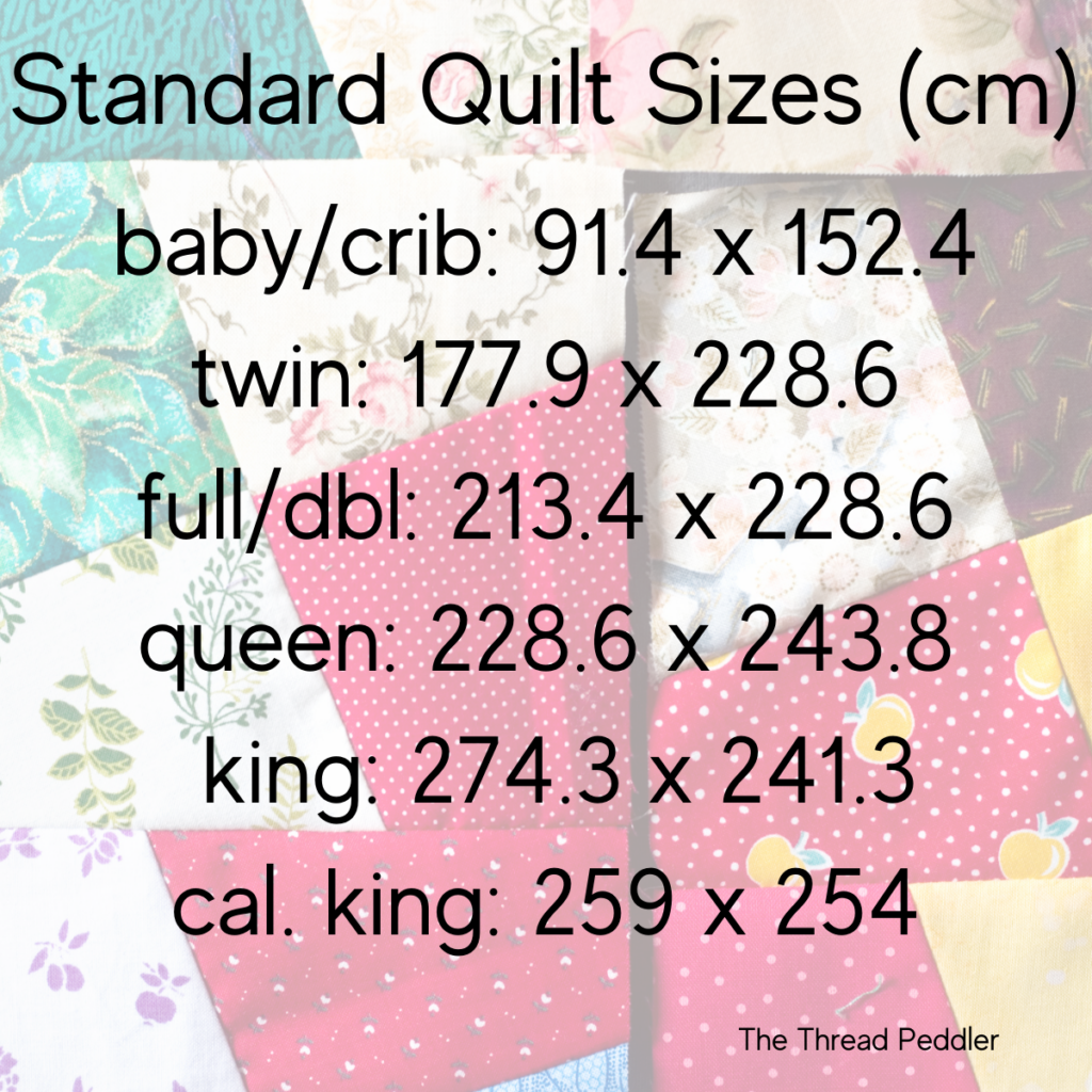 Crib 2024 quilt sizes