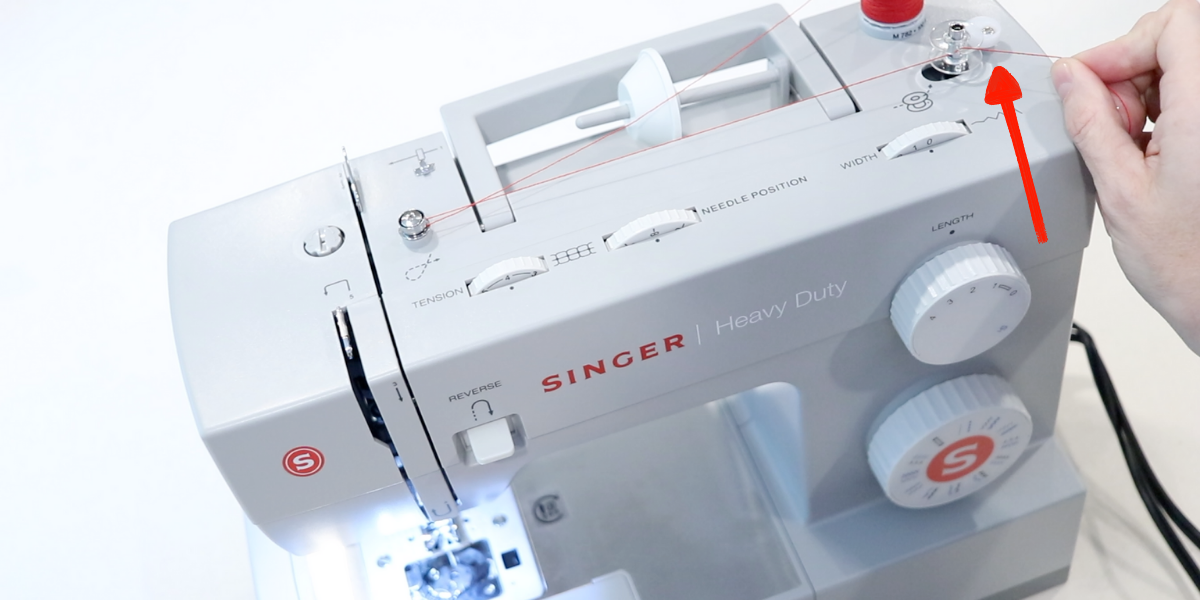 How to Thread a Singer Heavy Duty Sewing Machine - Threading my